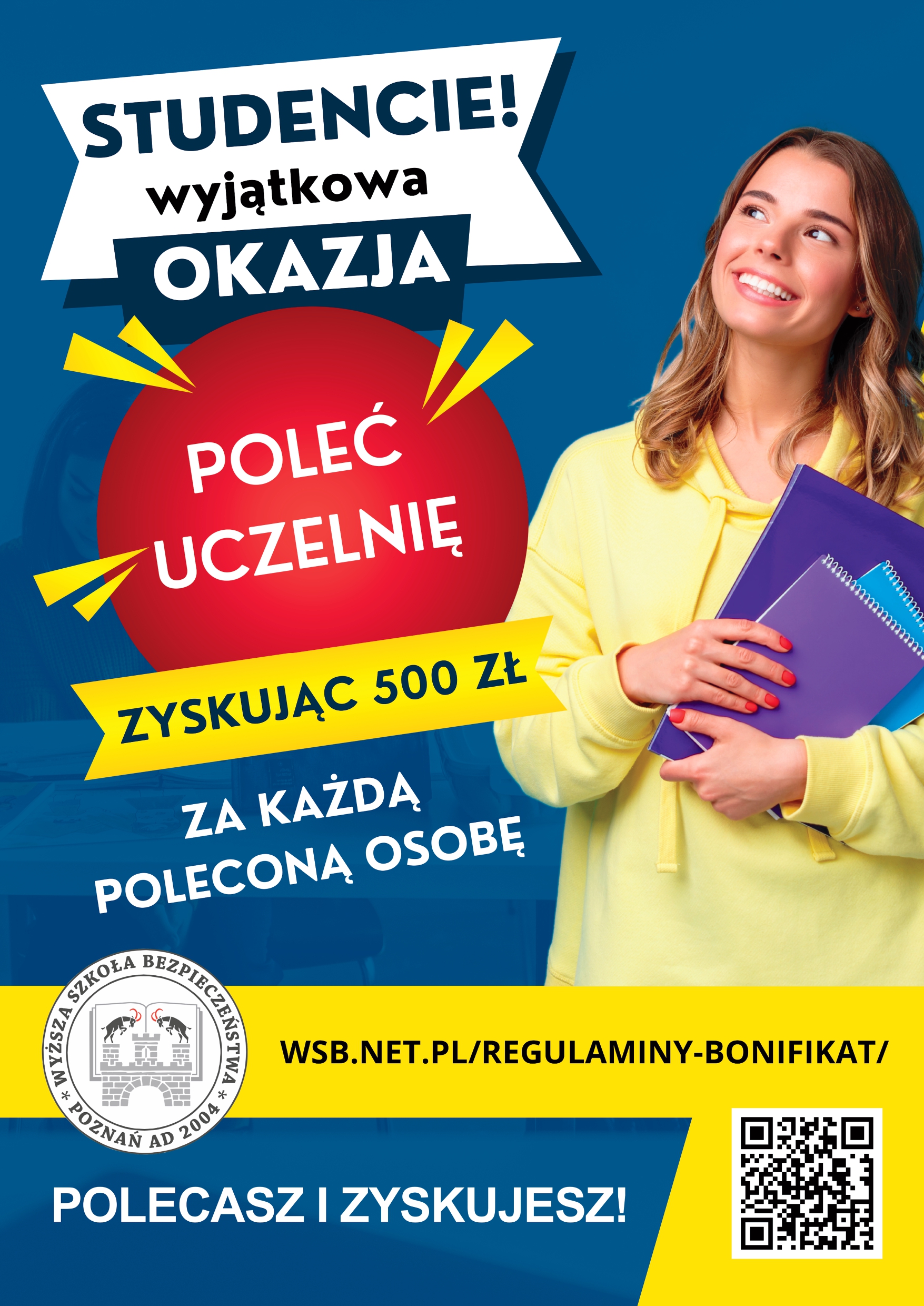 Akcja promocyjna Wyższej Szkoły Bezpieczeństwa z Poznania